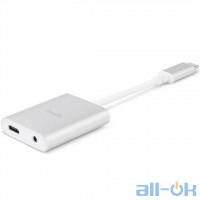 Адаптер Moshi USB-C Digital Audio Adapter with Charging (MFG) Silver (99MO084246)