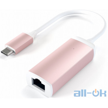 Мережева карта GbE Satechi Type-C Ethernet Adapter Rose Gold (ST-TCENR)