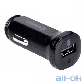 Автомобільний зарядний пристрій Griffin Single Port 2.4A Car Charger Black (GP-012-BLK)