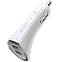 Автомобільний зарядний пристрій IWALK USB Car Charger Dolphin 2xUSB 3.4A White (00-00014070)