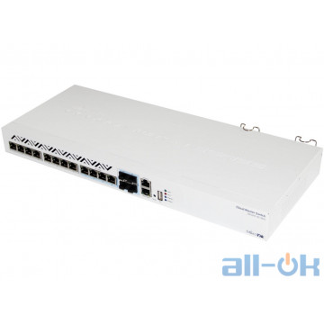 Комутатор керований 3-го рівня Mikrotik CRS312-4C+8XG-RM UA UCRF