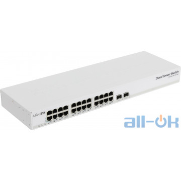 Комутатор керований 2-го рівня Mikrotik Cloud Smart Switch (CSS326-24G-2S+RM) UA UCRF