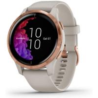 Спортивний годинник Garmin Venu Rose Gold Stainless Steel Bezel w. Light Sand and Silicone B. (010-02173-23/010-02173-21)