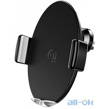 Автомобільний тримач для смартфона USAMS US-CD64 Автоматичний Intelligent with Wireless Charger (10W, QC) Black