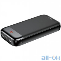 Зовнішній акумулятор (Power Bank) Baseus Mini Cu digital display Power Bank 20000mAh Black (PPALL-CKU01)