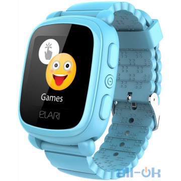 Дитячий розумний годинник ELARI KidPhone 2 Blue с GPS-трекером (KP-2BL)