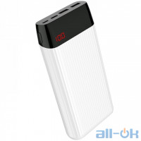 Зовнішній акумулятор (Power Bank) Hoco J28A Shock Power 20000 mAh White