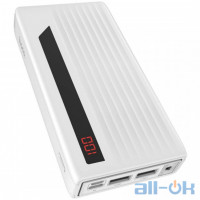 Зовнішній акумулятор (Power Bank) Hoco J27A 20000mAh White