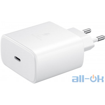 Мережевий зарядний пристрій Samsung Fast Charging Type-C 45W White (EP-TA845XWEGRU) 