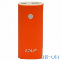 Зовнішній акумулятор (Power Bank) GOLF Gf-208 5200 mAh Orange