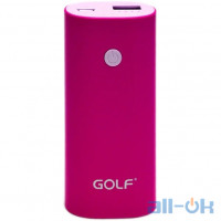 Зовнішній акумулятор (Power Bank) GOLF Gf-208 5200 mAh Pink