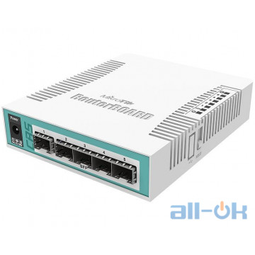 Комутатор керований 3 рівня Mikrotik Cloud Router Switch (CRS106-1C-5S) UA UCRF