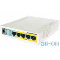 Комутатор керований рівня 2 Mikrotik RB260GSP (CSS106-1G-4P-1S) UA UCRF