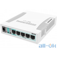 Комутатор керований рівня 2 Mikrotik RB260GS (CSS106-5G-1S) UA UCRF