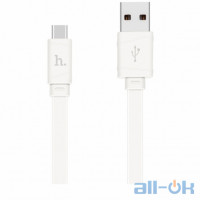 Кабель Hoco X5 Bamboo Type-C Cable (1m) White