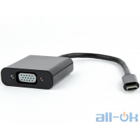 Адаптер CABLEXPERT USB-C - VGA Black (AB-CM-VGAF-01)