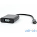 Адаптер CABLEXPERT USB-C - VGA Black (AB-CM-VGAF-01) — інтернет магазин All-Ok. фото 1