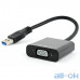 Адаптер Cablexpert USB - VGA 0.15m Black (AB-U3M-VGAF-01) — інтернет магазин All-Ok. фото 1