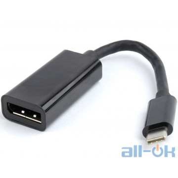 Адаптер Cablexpert USB-C - DisplayPort 0.15m Black (A-CM-DPF-01)