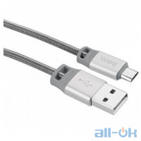 Кабель Hoco U27 Golden Sheild Micro Cable (1.2m) Gray