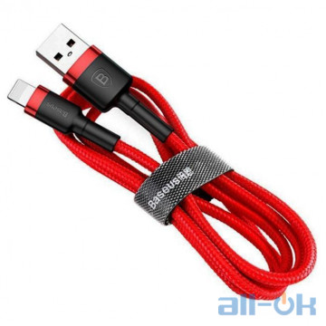 Кабель Lightning Baseus cafule Cable USB For lightning 2.4A 1M Red+Red (CALKLF-B09)