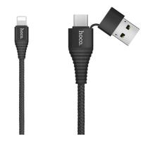 Кабель Hoco U26 Multi-Functional USB/Type-C to Lightning Cable (1m)