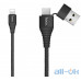 Кабель Hoco U26 Multi-Functional USB/Type-C to Lightning Cable (1m) — інтернет магазин All-Ok. фото 1