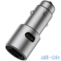 Автомобільний зарядний пристрій Xiaomi Car Quick Charger 3.0 Silver (CZCDQ02ZM)