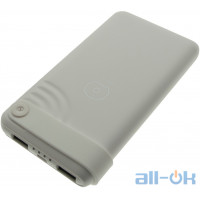 Зовнішній акумулятор (Power Bank) WUW U24 10000mAh Li-pol 2USB 2.1A Slim White