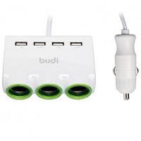 Автомобільний зарядний пристрій Melkin 4 USB ports cables 0.9m White (M8J650)