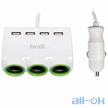 Автомобільний зарядний пристрій Melkin 4 USB ports cables 0.9m White (M8J650)