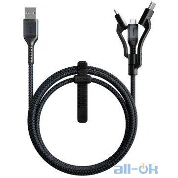 Кабель Nomad Universal Cable 3 in 1 Black (1.5 m) (NM0191AB00)