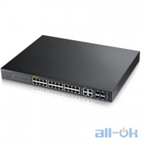 Комутатор керований 2-го рівня ZyXEL GS2210-24HP UA UCRF 