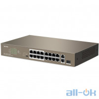 Комутатор некерований Tenda TEF1118P-16-150W UA UCRF
