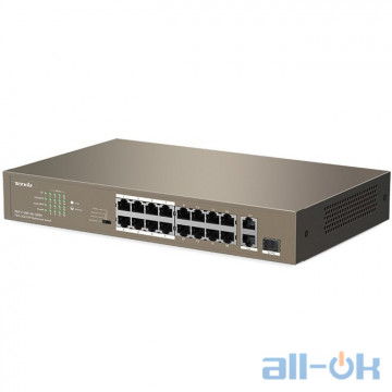 Комутатор некерований Tenda TEF1118P-16-150W UA UCRF
