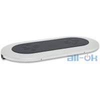Бездротовий зарядний пристрій Qitech Wireless Double Pad with QI Silver (QT-DP-01Sl)