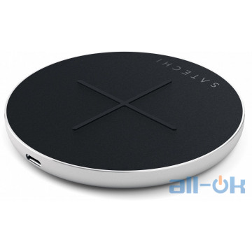 Бездротовий зарядний пристрій Satechi Aluminum Fast Wireless Charger Silver (ST-IWCBS)
