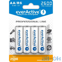 Акумулятор everActive AA/HR06 Ni-MH 2600mAh EVHRL6-2600 BL 4 шт.