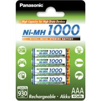 Акумулятор Panasonic High Capacity AAA/HR03 Ni-Mh 1000 mAh BL 4 шт BK-4HGAE/4BE