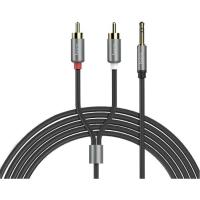 Кабель Hoco AUX Lotus Double RCA Audio 3.5 mm 1.5 m UPA10 Grey