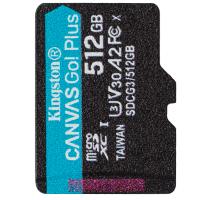 Карта пам'яті Kingston 512 GB microSDXC class 10 UHS-I U3 Canvas Go! Plus + SD Adapter SDCG3/512GB