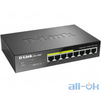 Комутатор некерований D-Link DGS-1008P UA UCRF