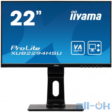 РК монітор Iiyama ProLite XUB2294HSU-B1 Black UA UCRF