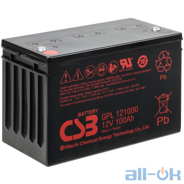 Акумулятор для ДБЖ CSB Battery GPL121000 (10060270)