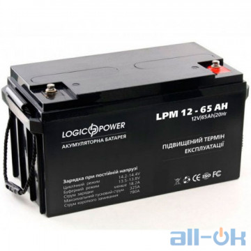 Акумулятор для ДБЖ LogicPower LPM 12 - 65 AH (3867) UA UCRF