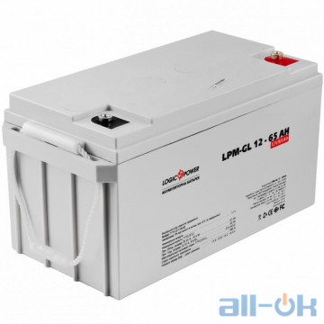 Акумулятор для ДБЖ LogicPower LPM-GL 12-65 AH (3869) UA UCRF