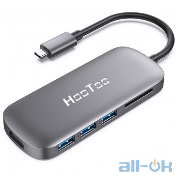 Мультипортовий адаптер HooToo Shuttle Space Gray (HT-UC001-SG)