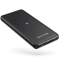 Зовнішній акумулятор (Power Bank) RAVPower Power Bank 10000mAh Wireless Charger 10W Black (RP-PB084)