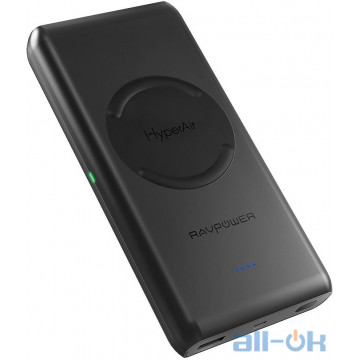 Зовнішній акумулятор (Power Bank) RAVPower Qi Fast Wireless 10400mAh Black RP-PB080