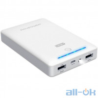 Зовнішній акумулятор (Power Bank) RAVPower Deluxe 16750mAh White (PR-PB19WH)
